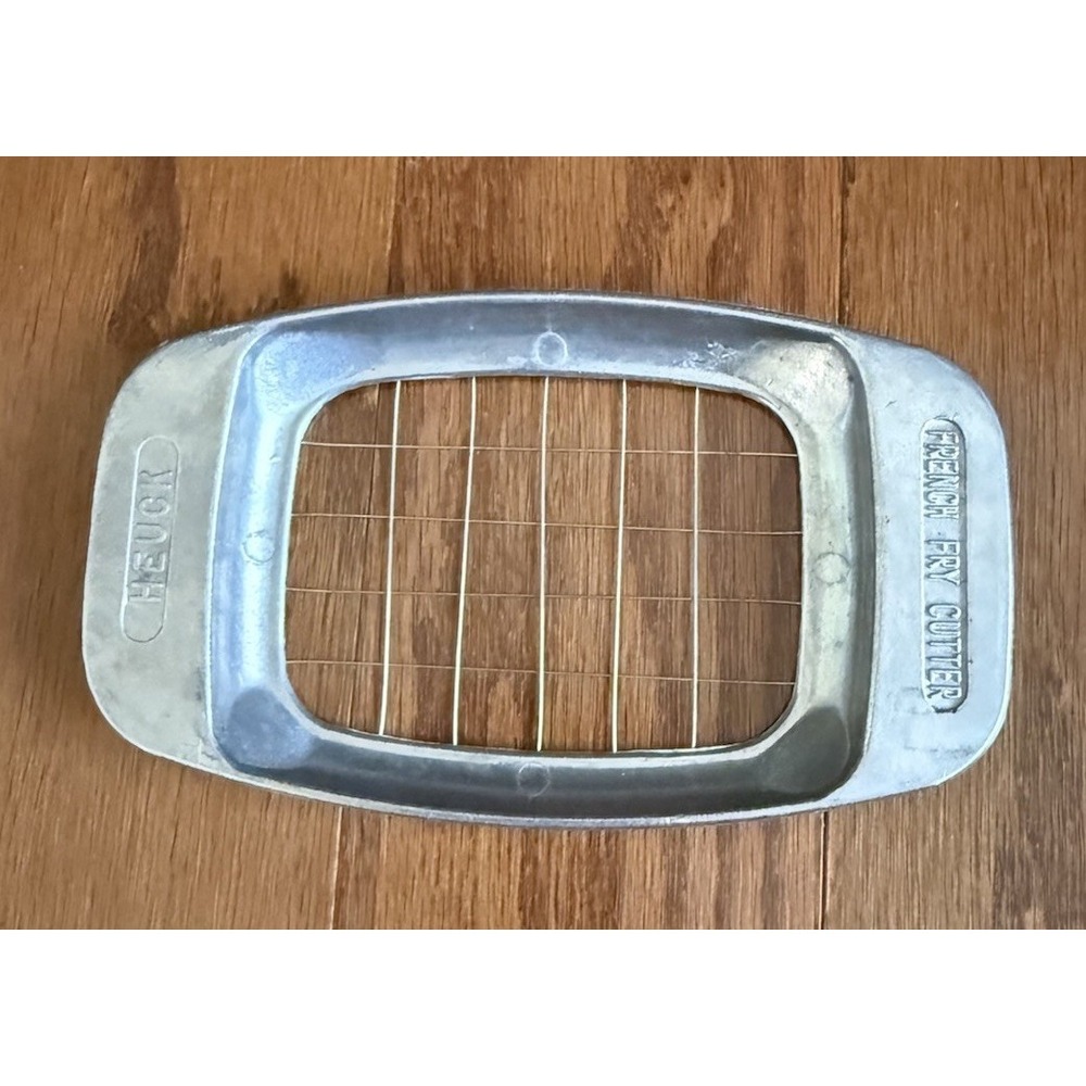 Vintage Heuck Wire Grid French Fry Potato Cutter Cast Aluminum Kitchen Utensil